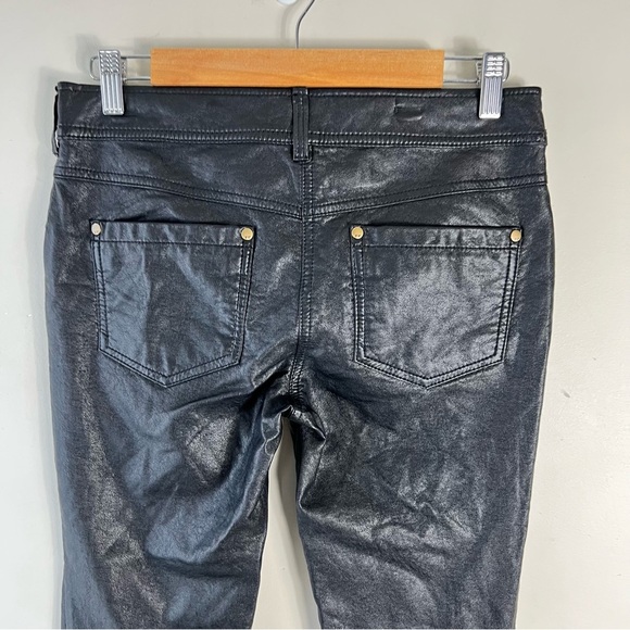 Free People Vegan Leather Pant With Zips Size 4 Black Goth Grunge Witchycore - Picture 11 of 15